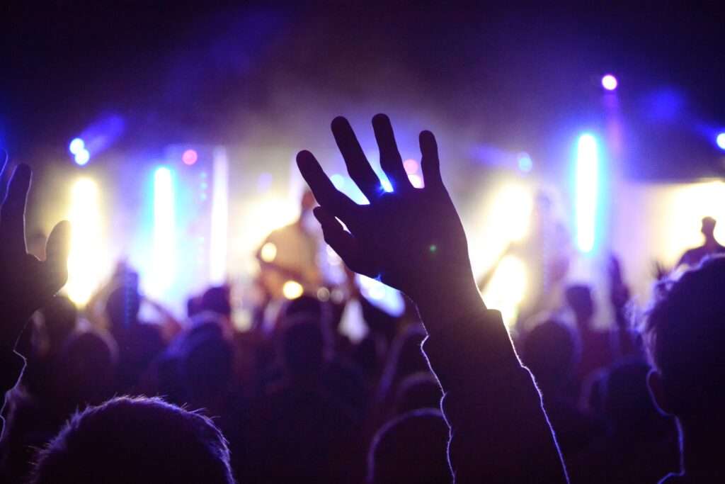 People lifted hands in worship to God